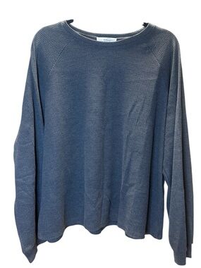 MG Casual Grey Waffle-Knit Crewneck Long Sleeve
